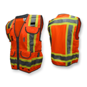 Radians Class 2 Heavy Woven Two Tone Woven/Mesh Engineer Vest